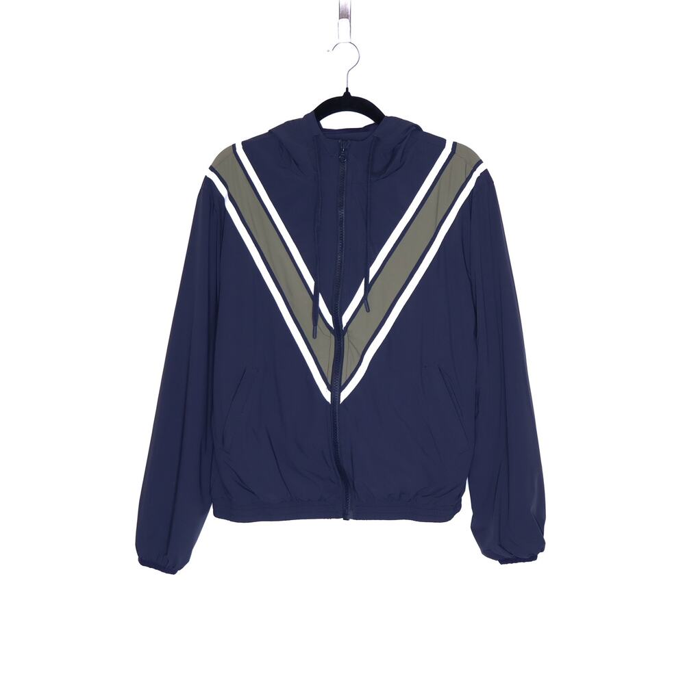 THE UPSIDE Lila Anorak Track Jacket Indigo Full Zip Hooded Lightweight Women's S